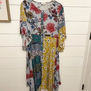 Umgee Patchwork Handkerchief Dress